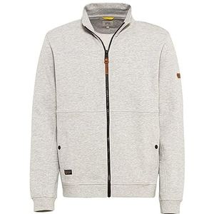 camel active Sweatjack voor heren met opstaande kraag, Warm Light Grey Mela, XL