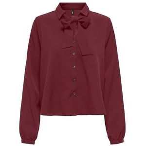 Onlnova Life Elite L/S Tyla Bow Top, Cabernet, XL