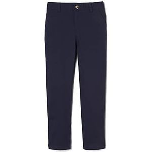 French Toast Chinobroek voor jongens, verstelbare taille, stretch, rechte pasvorm, Marineblauw, 8