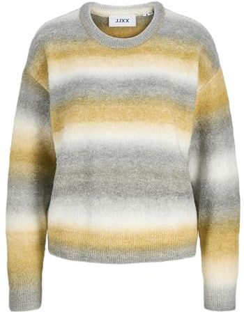 JACK & JONES Jxamira Crew Neck Knit, Goud Flake, S