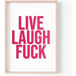 Tongue in Peach Grappige quote print | Home Prints | Live Laugh F* ck | Wall Art Esthetic Girly Office Quote Sweary Rude A4 A3 A5 *FRAME NIET INBEGREPEN* - PBH76