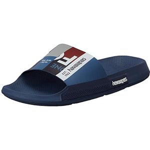 Havaianas unisex slide sandaal, indigoblauw, 1/2 UK breed