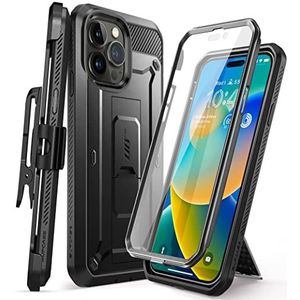 SupCase Outdoor hoes voor iPhone 14 Pro Max (6,7 inch), telefoonhoes 360 graden case, bumper, beschermhoes cover [Unicorn Beetle Pro] met displaybescherming, editie 2022, zwart