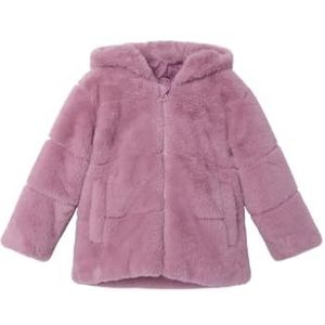 NAME IT Meisjes Nmfmila Faux Fur Jacket W Hood Pb korte jas, roze, 86 cm