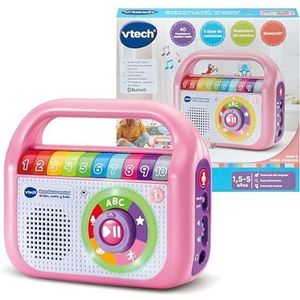 VTech - Muziekspeler, opname van zingen en dans, kinderradio met bluetooth, recorder, speelgoed voor kinderen vanaf 1,5 jaar, Spaanse versie