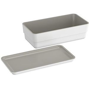 Bath+ by Cosmic Bsmart Complementos opbergdoos deksel, wit-grijs, 21,7 x 10,9 x 6,7 cm