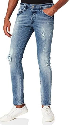 Jack & Jones - Glenn Rock - Spijkerbroek - Blauw - Katoen - Slim Fit