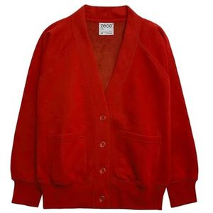 Zeco GC3128 Sweatshirt Cardigan, S-maat, rood