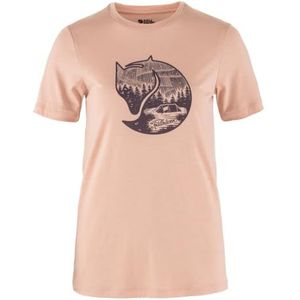 Fjällräven 84118-302-357 Abisko Wool Fox SS W T-Shirt Dames Chalk Rose-Port Maat S, Chalk Rose-port, S