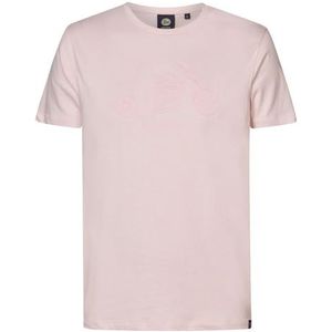 PETROL INDUSTRIES Heren T-Shirt SS M-1040-TSR671, Kleur: Pastel roze, Maat: M, Pastel Roze, M