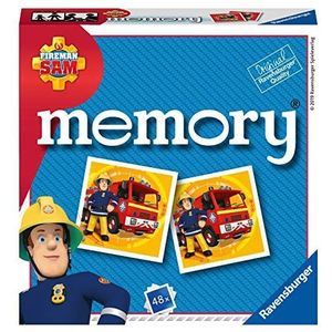 Ravensburger Italy- Fireman, Sam Il Brandweerman Memory in zakformaat, 15 x 15 cm, spel, 24 paar karton, 48 kaarten, voor kinderen vanaf 4 jaar, 2 tot 8 spelers, meerkleurig, 20531 8