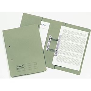 Exacompta Guildhall Pocket Spiral File, 315 g/m², Foolscap, Linker zak - Groen, Pack van 25