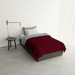 Italian Bed Linen Winter Dekbedovertrek ""Oslo"" Dubbelgezicht, Falun/Cream, 150x200cm