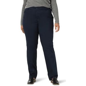 Lee Women's Size Wrinkle Free Relaxed Fit Straight Leg Pant, Imperial Blue, 16 Plus Long