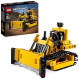 LEGO Technic Zware bulldozer Speelgoed Bouwpakket voor Kinderen, Kleine Voertuig Set voor Rollenspellen, Cadeau voor Jongens en Meisjes vanaf 7 Jaar 42163