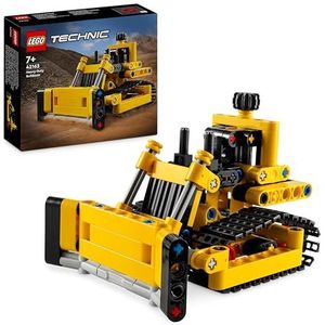 LEGO Technic Zware bulldozer Speelgoed Bouwpakket voor Kinderen, Kleine Voertuig Set voor Rollenspellen, Cadeau voor Jongens en Meisjes vanaf 7 Jaar 42163