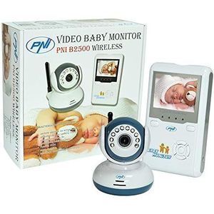 Video Babyfoon PNI B2500 met draadloze bedieningseenheid met 2,4 inch scherm
