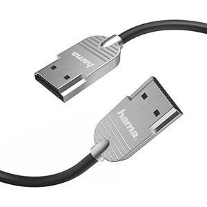 Hama HDMI-kabel 1 m lang Ultra HD 4K (High Speed HDMI-kabel HDR, HEC, ARC, monitorkabel met metalen stekker in slim design, verbinding van PC/notebook met monitor, TV, beamer, Playstation, XBOX)