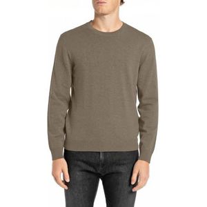 Replay Heren trui regular fit van katoen, 836 Stone Green, M
