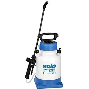 Solo 30506 5 liter druksproeier voor alkalische reinigingsmiddelen in pH-bereik 7-14 met voet 305 B, wit-blauw