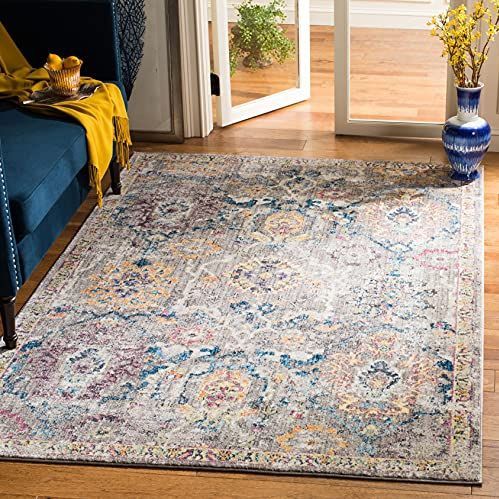 Safavieh - Bristol BTL347 - Geweven Tapijt - Grijs/Blauw - 155 x 229 cm