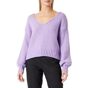 myMo Dames Sookie, modieuze polyester zwart maat XS/S pullover sweater, lavendel, M