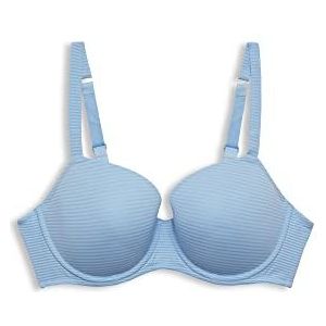 ESPRIT Bodywear Jaquard Stripe RCS Padded BC Gewatteerde BH, Pastel Blue, 75 D, blauw (pastel blue)