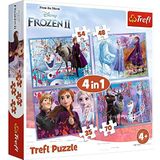 Trefl Puzzel, Disney Frozen 2, 35 tot 70 elementen, 4 Sets, Reis naar het onbekende, voor kinderen vanaf 4 jaar