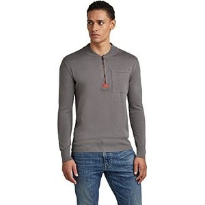 G-STAR RAW Herentrui met halve rits en zakken, Grijs (Granite C868-1468), M