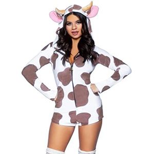 Leg Avenue Velvet Brown Cow Kostuum Dames, L (Bruin wit)