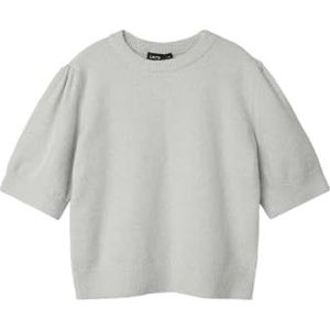Lmtd Nlflodet Ss Short Puff Knit Noos, lichtgrijs gem., 158-164