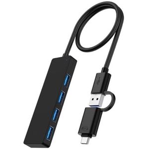 Tymyp USB C hub, adapter USB C dongle voor Chromebook, laptop, 4-in-1 USB C naar HDMI multpoort-adapter voor tablet, Surface Pro 8 en meer (USB 3.0