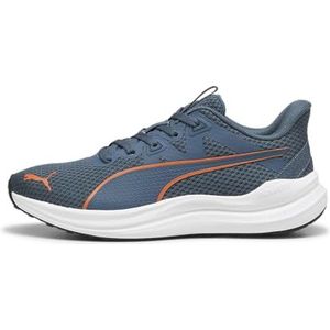 PUMA Reflect LITE JR Sneaker, Gray Skies-Flame Flicker White, 40 EU, Gray Skies Flame Flicker PUMA White, 40 EU