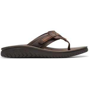 Clarks Heren 261769877 Teenslippers, Wit leder, 41 EU