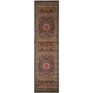 Safavieh Persischer traditioneel tapijt, MAH620, geweven polypropyleen traditioneel 2'2"" x 8' marineblauw/rood