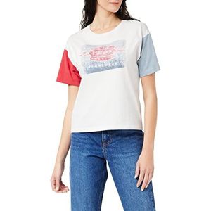 Pepe Jeans Afida Pl504147 T-shirt voor dames, Wit (Optisch Wit 802), XL