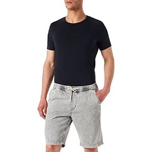 TOM TAILOR Denim Uomini Jogger Jeans Shorts 1031121, 10217 - Used Bleached Grey Denim, M