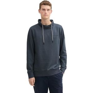 TOM TAILOR Sweatshirt voor heren, 36825 - Stormy Blue Grindle, L