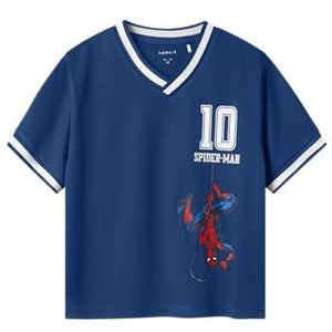 NAME IT Nmmmatz Spider Nreg Ss Poly Top Mar voor jongens, Limoges, 98