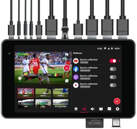 YOLOLIV - YoloBox Pro - Multi-camera Live Streaming Studio-encoder - Draagbaar - 8-inch Touchscreen