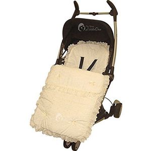 Geborduurd voetenzak/COSY TOES compatibel met Bugaboo Bee crème