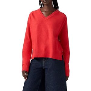 Levi's - TARA SUPER SOFT V - Gebreide Trui - True Red - V-hals met Korte Split