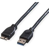 ROLINE USB 3.0-kabel, A ST - Micro B ST 0,15m