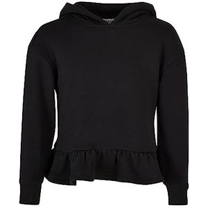 Urban Classics Kids Girls Organic Volants Hoody voor kinderen, zwart, 146/152 cm