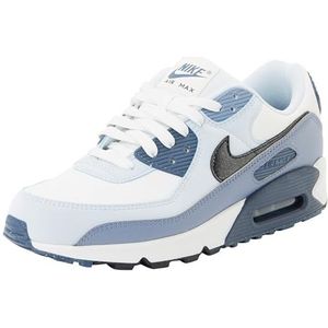 NIKE Wmns Air Max 90 Damessneakers, 36,5 EU, Summit White Black Ashen Slate Blue Tint, 36.5 EU