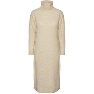 PIECES Pcjuliana Ls Rollneck Knit Dress Noos Bc Jurk voor dames, wit (whitecap gray), XS