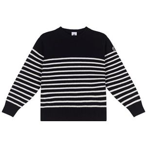Petit Bateau jongens baby trui, blauw/wit, 6 Jaar
