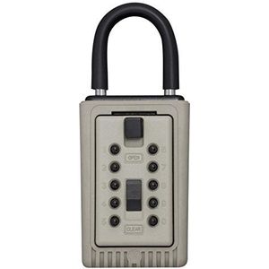 Kidde AccessPoint 001404 KeySafe 3-Key draagbare drukknop sleutel kluis, klei