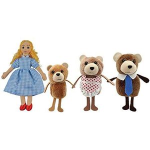 The Puppet Company Goldilocks & De drie beren vingerpoppen en boekenset, PC006704