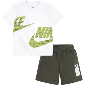 Nike Kinderpak B NSW CLUB SLPTY FT SHORT SET CARGO 66L775, Wit, 12 Maanden